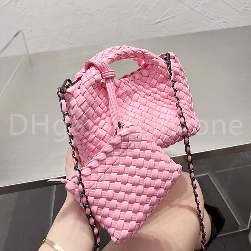 Fashion Tote Messenger Bag Woven Small Coin Handbag Lady Side Dish Basket Gentle And Cute Wind Light Large Capacity