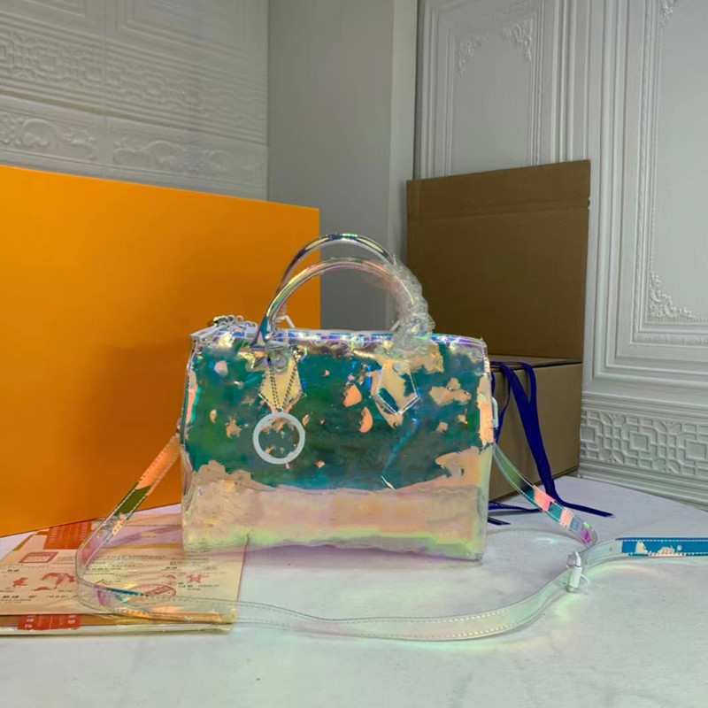 Designer bag Shoulder Bags Handbag Tote Flap Holographic PVC Transparent handbags Purse Totes Laser Shopping Composite Bag, Clear
Designer bag Shoulder Bags Handbag Tote Flap Holographic PVC Transparent handbags Purse Totes Laser Shopping Composite Bag, Clear
