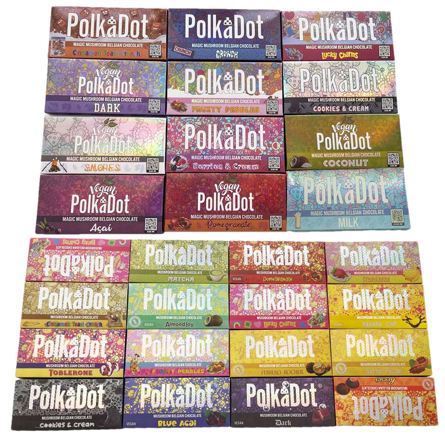 27 Flavors Polkadot Chocolate Package Boxes with Compatible Mold Polkadot Mushroom Chocolates 4Grams 4G w/Master Box
27 Flavors Polkadot Chocolate Package Boxes with Compatible Mold Polkadot Mushroom Chocolates 4Grams 4G w/Master Box