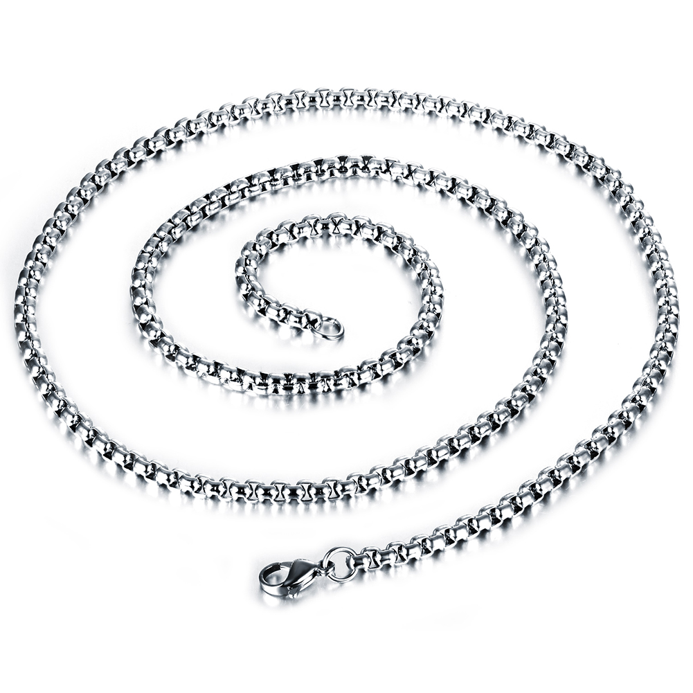 Stainless Steel Silver Link Chains Necklace Jewelry for Men and Women Jewelry Accessories