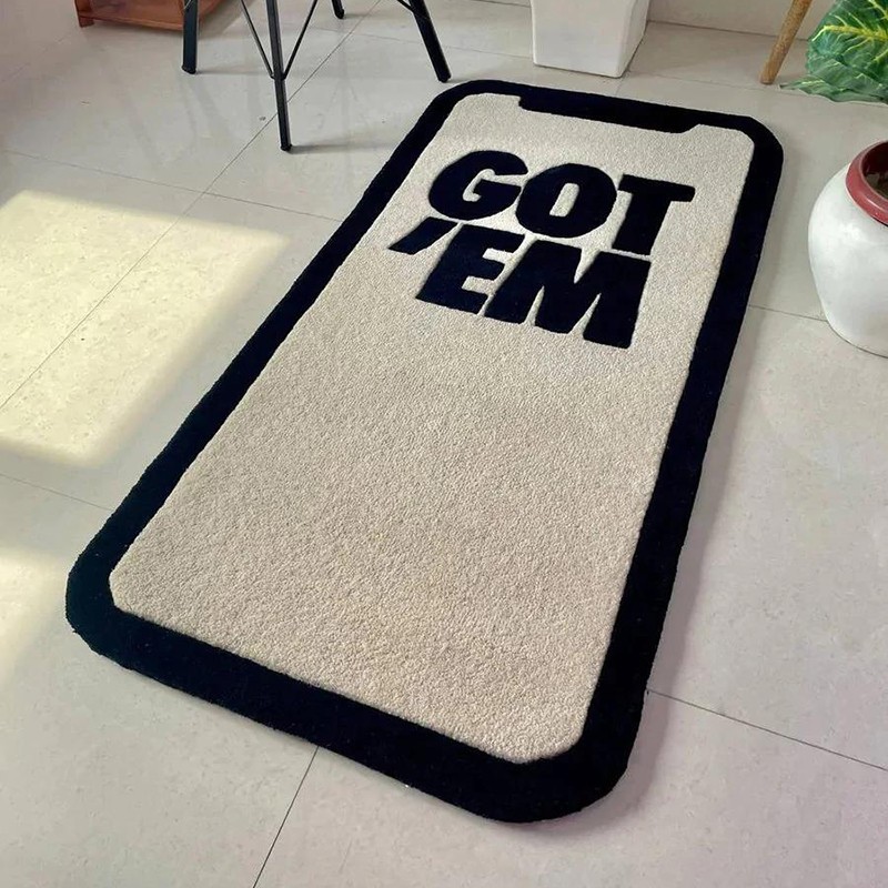 Home Furnishings Art Carpet GOT EM Order Screen App Phone Shape Rug Hypebeast Collection Parlor Bedroom Playroom Handmade Trending Floor Mat Supplier
