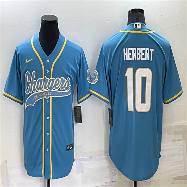 

Jersey CUSTOM Los Angeles''Chargers''Men women youth 52 Khalil Mack 10 Justin Herbert 10 Mac Jones blue Cool Base Stitched Baseball Football''nfl, Shown