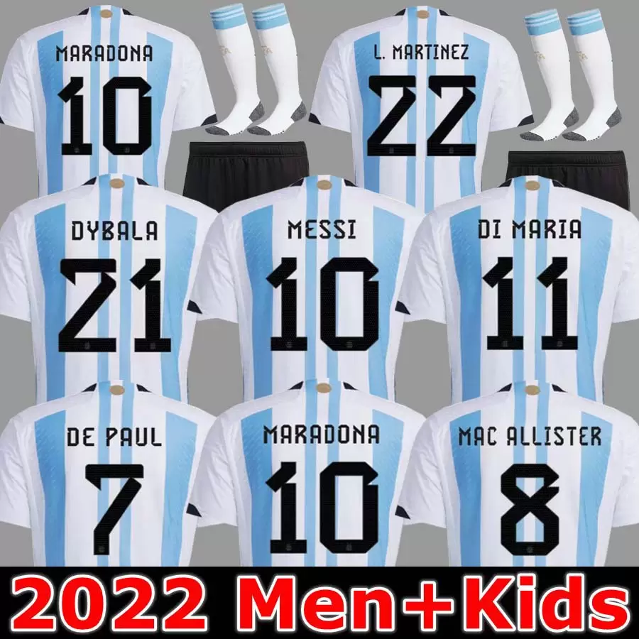 Player Fans Argentina Soccer Jersey Finalissima Special 22 23 DI MARIA Football Shirts 2022 2023 DYBALA LO CELSO MARADONA Men and Kids kit uniforms, 2022 home aldult world cup player
Player Fans Argentina Soccer Jersey Finalissima Special 22 23 DI MARIA Football Shirts 2022 2023 DYBALA LO CELSO MARADONA Men and Kids kit uniforms, 2022 home aldult world cup player