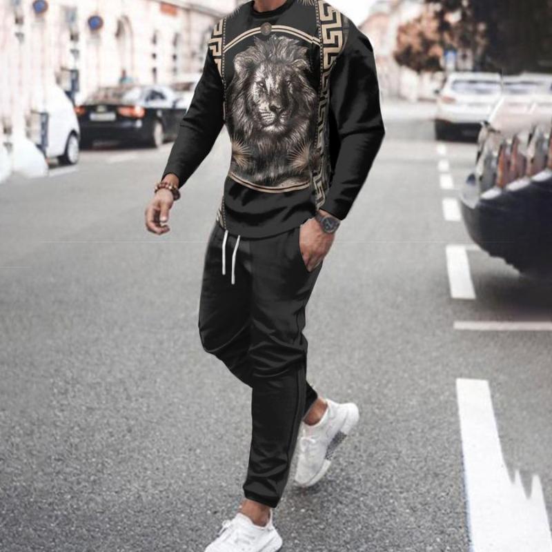Men's Tracksuits Autumn Men's Trend Clothing 3D Printing Casual Long-sleeved T-shirt Set Round Neck Street Sports Top Long Pants SuitMen, Tc1080
Men's Tracksuits Autumn Men's Trend Clothing 3D Printing Casual Long-sleeved T-shirt Set Round Neck Street Sports Top Long Pants SuitMen, Tc1080