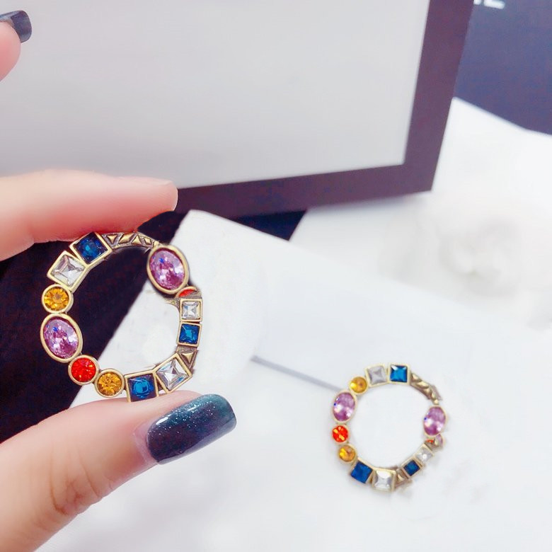 Colors Earrings for dangles Woman Fashion Earrings Vintage Earring High Quality Brass Jewelry Supply Accessories