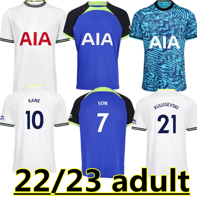 S-4XL KANE SON 22 23 RICHARLISON Soccer Jersey KULUSEVSKI HOJBJERG SPENCE PERISIC DIER 2022 2023 LUCAS ROMERO Tottenham Football kit shirt SPURS Third tops Men sets, Blue
S-4XL KANE SON 22 23 RICHARLISON Soccer Jersey KULUSEVSKI HOJBJERG SPENCE PERISIC DIER 2022 2023 LUCAS ROMERO Tottenham Football kit shirt SPURS Third tops Men sets, Blue
