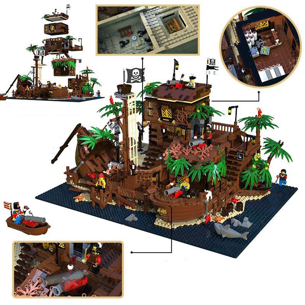 

21322 Pirates Of Barracuda Bay 698998 49016 Pirate Theme Series Ideas Model Building Blocks Bricks 3520PCS Christmas Toys Gifts J1280b