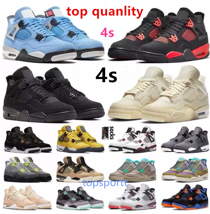 High 4s 4 Basketball shoes University blue white oero shimmer Black Cat Lightning union noir Fire red bred Pure Money metallic purple green sneakers women trainers
High 4s 4 Basketball shoes University blue white oero shimmer Black Cat Lightning union noir Fire red bred Pure Money metallic purple green sneakers women trainers