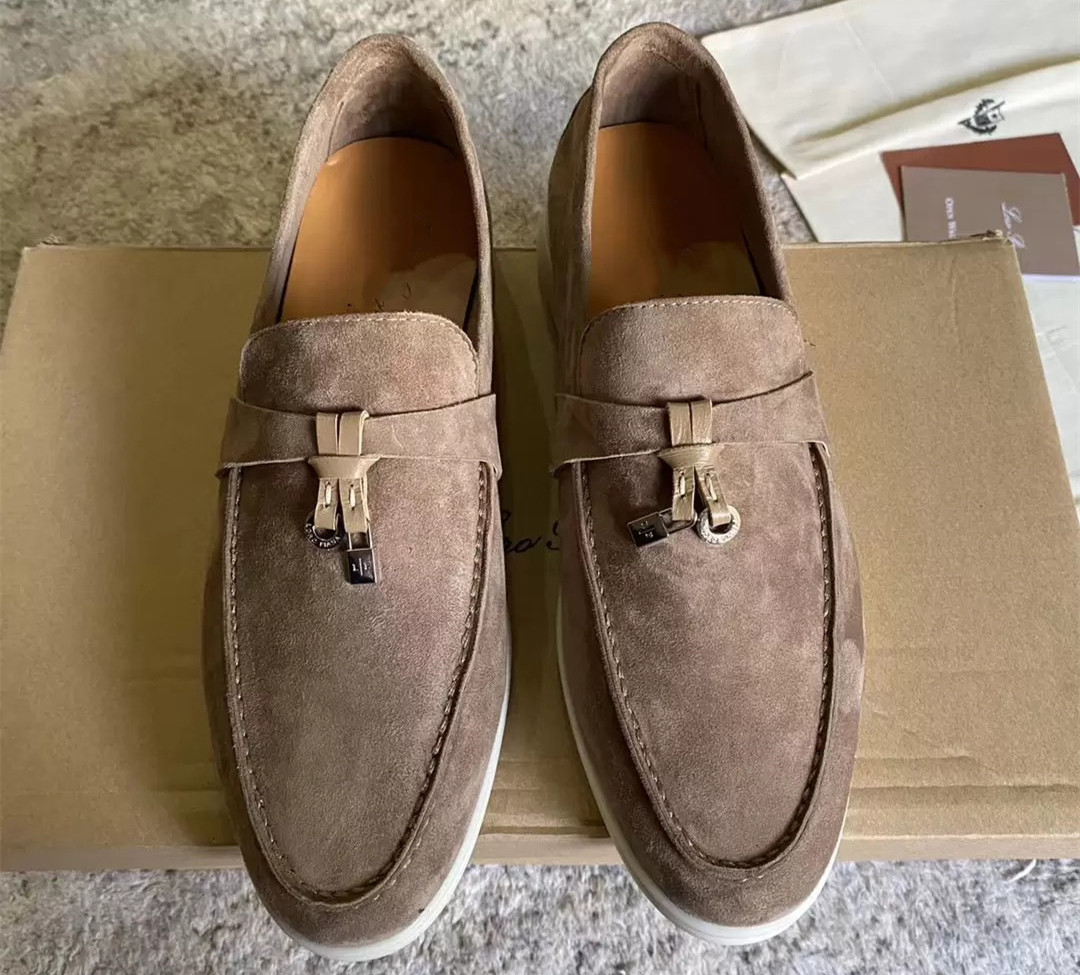 LORO PIANA Summer Charms embellished Walk suede loafers shoes Apricot Genuine leather casual slip on flats women Luxury Designers flat Dress shoe factory gift, 39
LORO PIANA Summer Charms embellished Walk suede loafers shoes Apricot Genuine leather casual slip on flats women Luxury Designers flat Dress shoe factory gift, 39