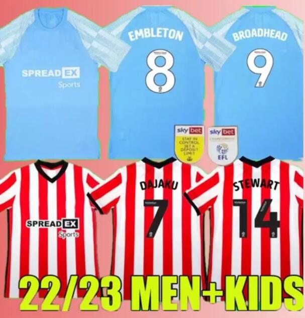 SUNDERLAND soccer jerseys 22 23 home away 2022 2023 camiseta de futbol DAJAKU EMBLETON BROADHEAD Gooch O'NIEN Stewart PRITCHARD Clarke football shirts MEN KIDS kit
SUNDERLAND soccer jerseys 22 23 home away 2022 2023 camiseta de futbol DAJAKU EMBLETON BROADHEAD Gooch O'NIEN Stewart PRITCHARD Clarke football shirts MEN KIDS kit