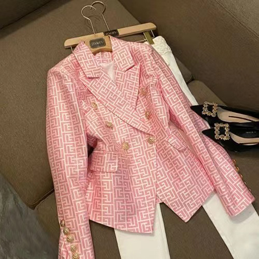 M8186 Womens Suits & Blazers Tide Brand High-Quality Retro Fashion designer Presbyopic Maze Series Suit Jacket Lion Double-Breasted Slim Plus Size Women's Clothing, Pink
M8186 Womens Suits & Blazers Tide Brand High-Quality Retro Fashion designer Presbyopic Maze Series Suit Jacket Lion Double-Breasted Slim Plus Size Women's Clothing, Pink