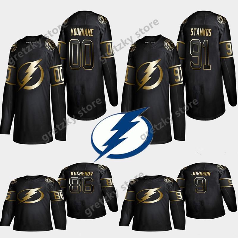 Golden Edition Tampa Bay Lightning jerseys 91 Steven Stamkos 86 Nikita Kucherov Hedman Customize any number any name hockey jersey, Black
Golden Edition Tampa Bay Lightning jerseys 91 Steven Stamkos 86 Nikita Kucherov Hedman Customize any number any name hockey jersey, Black