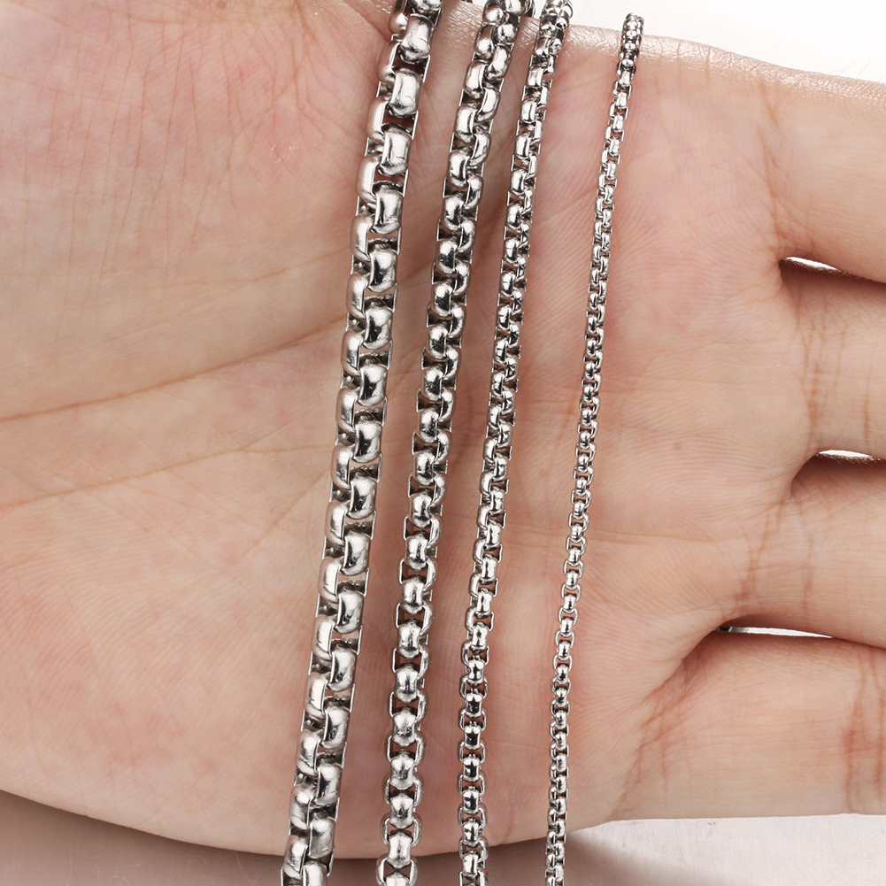 Stainless Steel Silver Link Chains Necklace Jewelry for Men and Women Jewelry Accessories