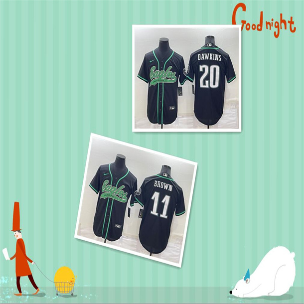 Jersey Philadelphia''Eagles''Men women youth 6 DeVonta Smith Herbert 20 Brian Dawkins 11 AJ Brown black Cool Base Stitched Baseball Football, Shown
Jersey Philadelphia''Eagles''Men women youth 6 DeVonta Smith Herbert 20 Brian Dawkins 11 AJ Brown black Cool Base Stitched Baseball Football, Shown