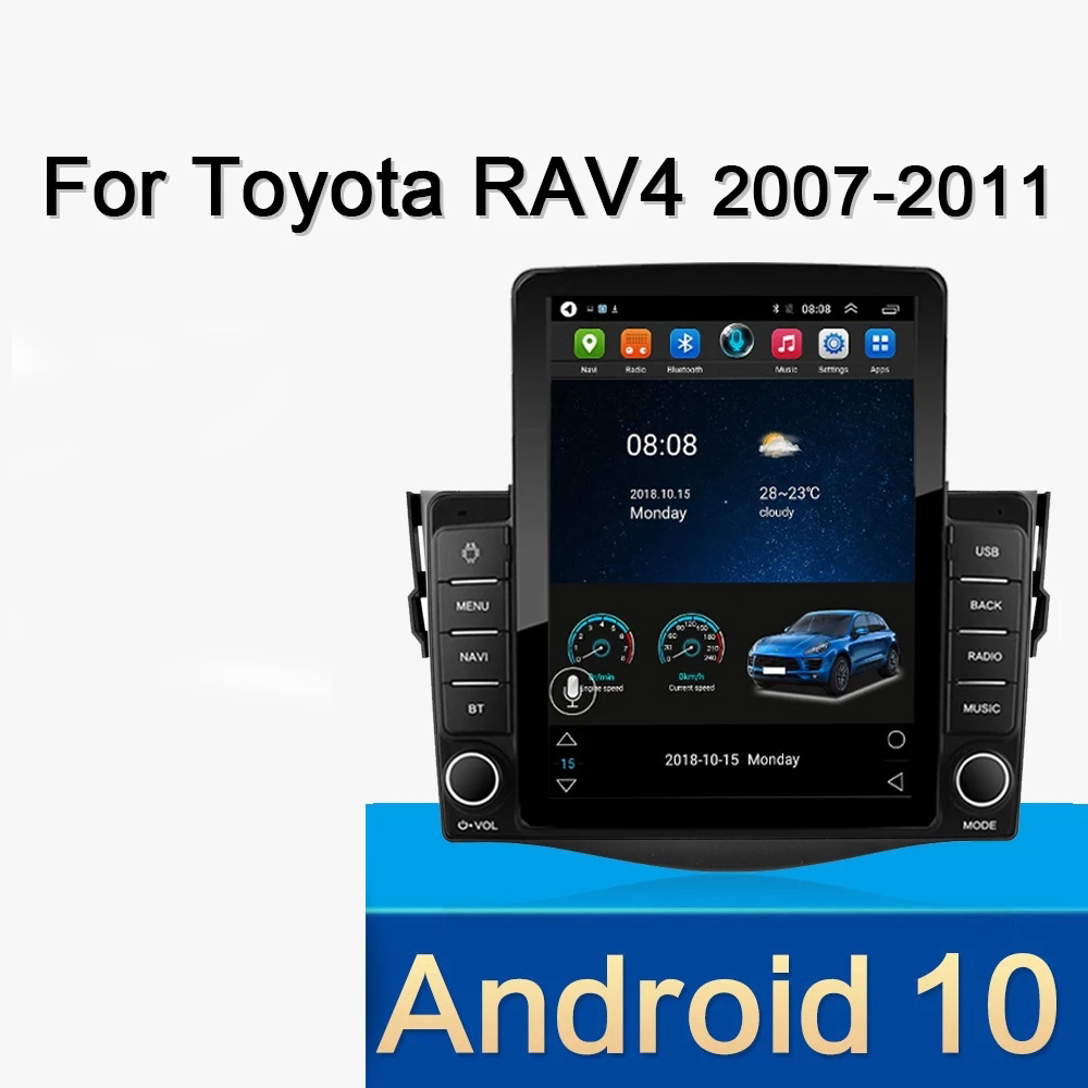 Android 9" 2 Din Car Video GPS Navi Radio for 2007-2013 Toyota RAV4 Head Unit support Bluetooth wifi Steering wheel control
Android 9" 2 Din Car Video GPS Navi Radio for 2007-2013 Toyota RAV4 Head Unit support Bluetooth wifi Steering wheel control