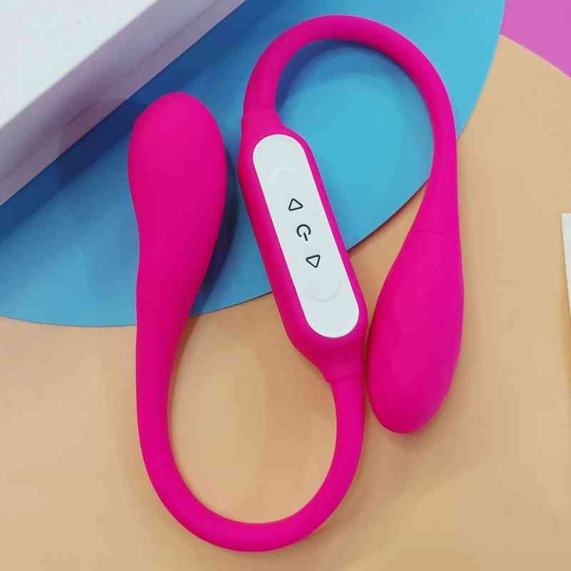 Sex Toys Penis Cock Vibrating Double-ended Dildos Rechargeable Lesbian Vaginal G-spot and Anal Play Vibrator Female Love Egg Clit Stimulate Massa