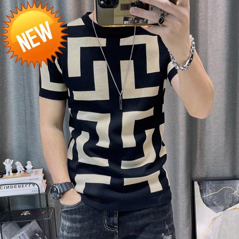 Men's T-Shirts 3 Color Short Sleeve Knitting T-Shirt Men Slim Streetwear Contrast T Shirt Tee Homme Social Club Outfits Tshirt, White 103
Men's T-Shirts 3 Color Short Sleeve Knitting T-Shirt Men Slim Streetwear Contrast T Shirt Tee Homme Social Club Outfits Tshirt, White 103