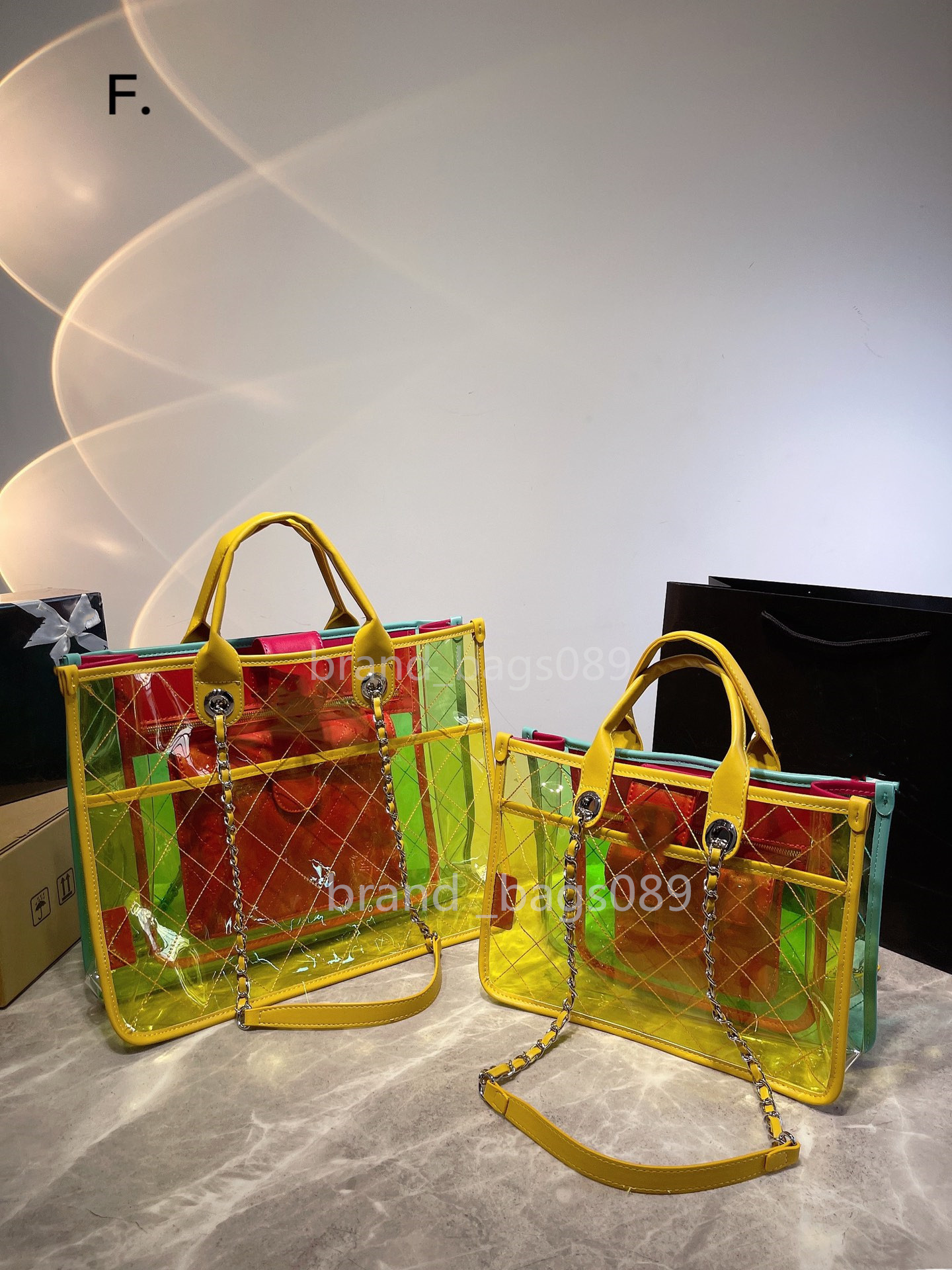 2022 newest Transparent jelly bags Luxury Classic beach bags ladies designer candy totes Wholesale fashion leisure shopping bag large capacity carryingbag wallet, Yellow
2022 newest Transparent jelly bags Luxury Classic beach bags ladies designer candy totes Wholesale fashion leisure shopping bag large capacity carryingbag wallet, Yellow