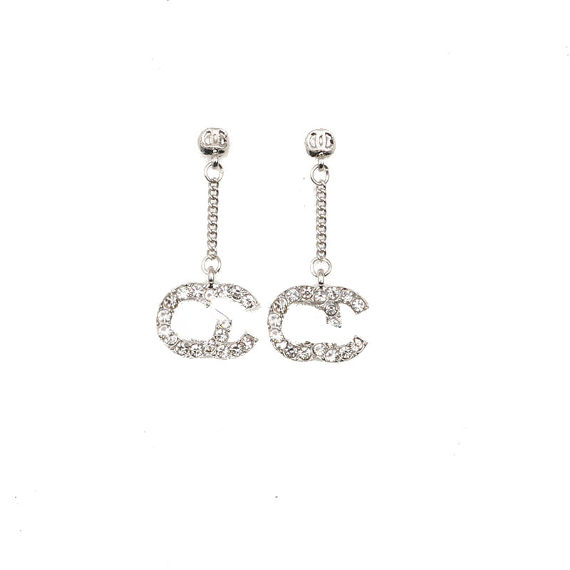 New 18K Gold Plated Luxury Brand Designers Double Letters Stud Long Eardrop Geometric Classic Women S925 Silver Crystal Rhinestone Earring Wedding Party Jewerlry
New 18K Gold Plated Luxury Brand Designers Double Letters Stud Long Eardrop Geometric Classic Women S925 Silver Crystal Rhinestone Earring Wedding Party Jewerlry