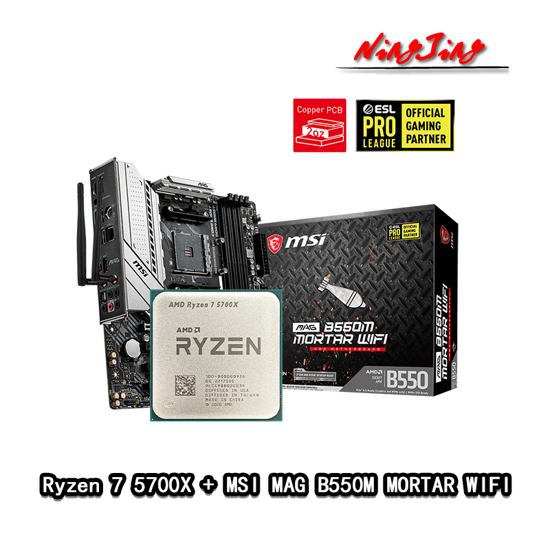 Motherboards Ryzen 7 5700X R7 CPU MSI MAG B550M MORTAR WIFI Motherboard Suit Socket AM4 All But Without CoolerMotherboards
Motherboards Ryzen 7 5700X R7 CPU MSI MAG B550M MORTAR WIFI Motherboard Suit Socket AM4 All But Without CoolerMotherboards