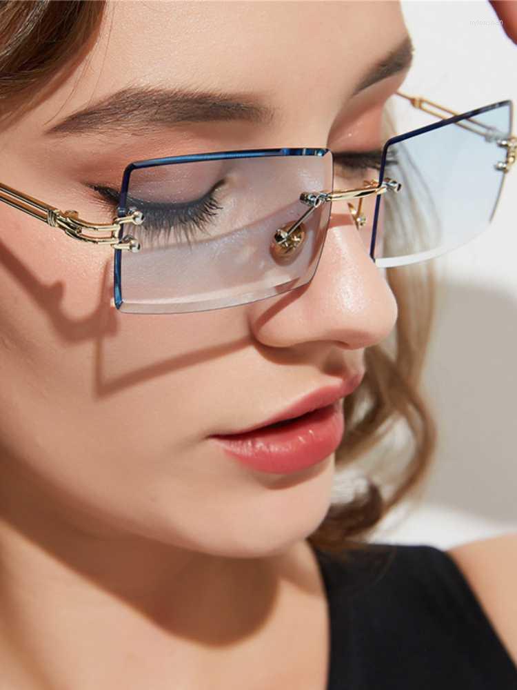Sunglasses Rimless Cutting Lens Sunglassesfor Women Vintage Metal Gradient Green Colord Sun Glasses Wholesale Gafas De Sol MujerSunglasses
Sunglasses Rimless Cutting Lens Sunglassesfor Women Vintage Metal Gradient Green Colord Sun Glasses Wholesale Gafas De Sol MujerSunglasses