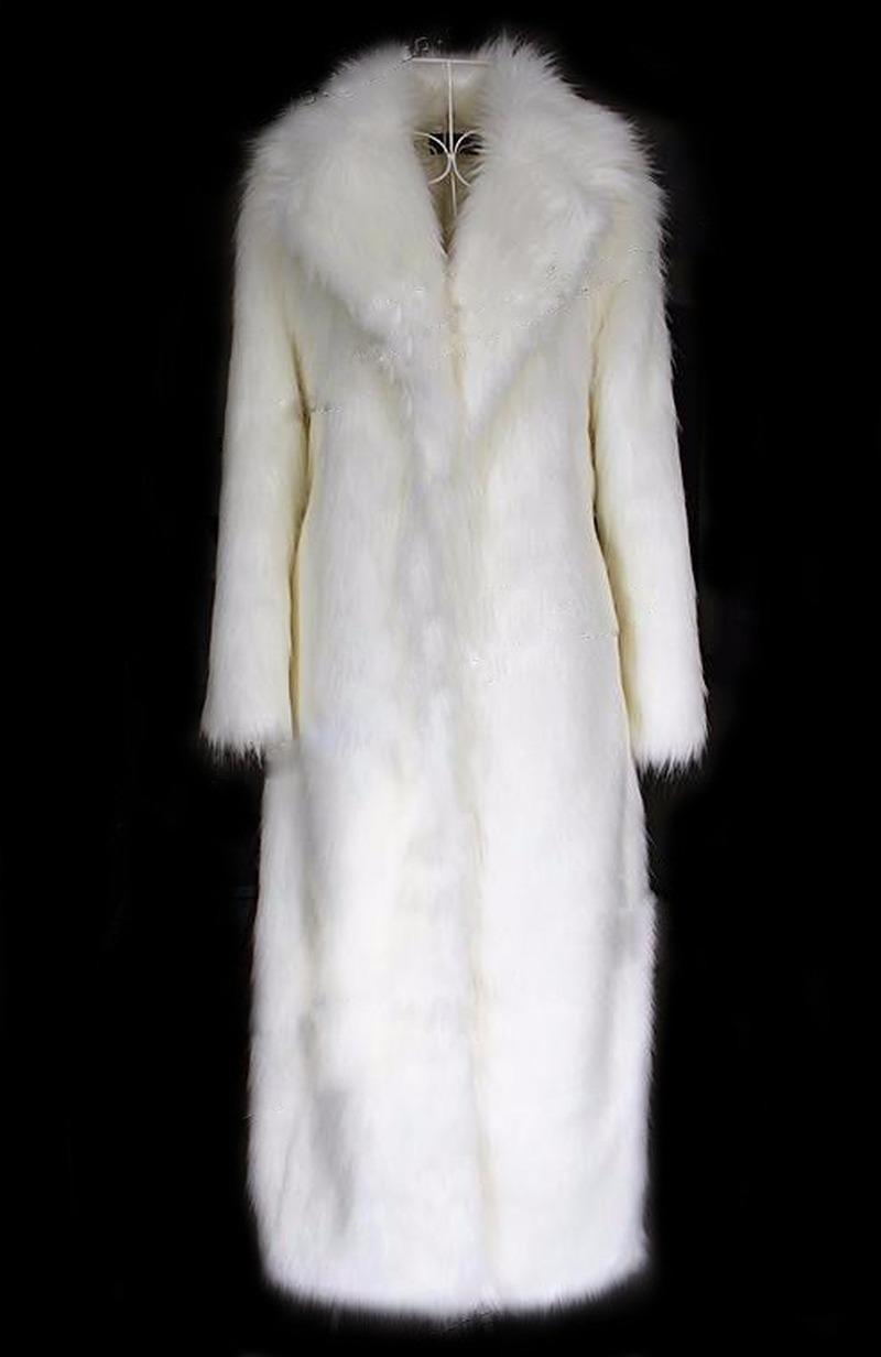 Women's White Faux Fur Long Winter Warm Thick Casual Ful Teddy Coat Jacket New Arrival