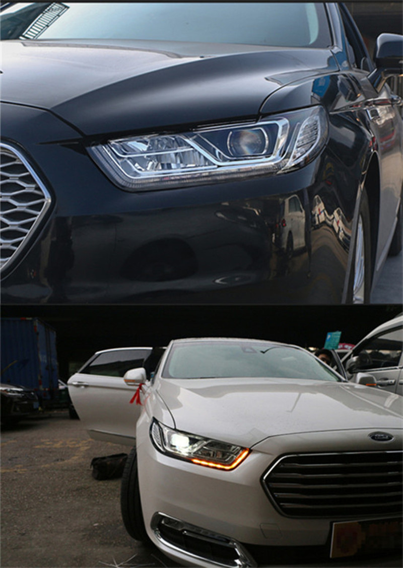 Auto LED Headlights For Ford Taurus 20 15-20 18 Headlight Turn Signal High Beam Lens Head Lamp