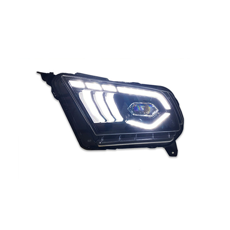 Head Lamp for Ford Mustang 2010-2012 LED Headlight High Low Beam Lens Lights DRL Running Light