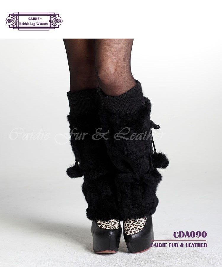 Socks women's socks Warm Spring Women Fur Leg warmer With Rabbit Fur Leg warmer Girls Over Knee For Atumn and Winter Fashion polainas mulher L220