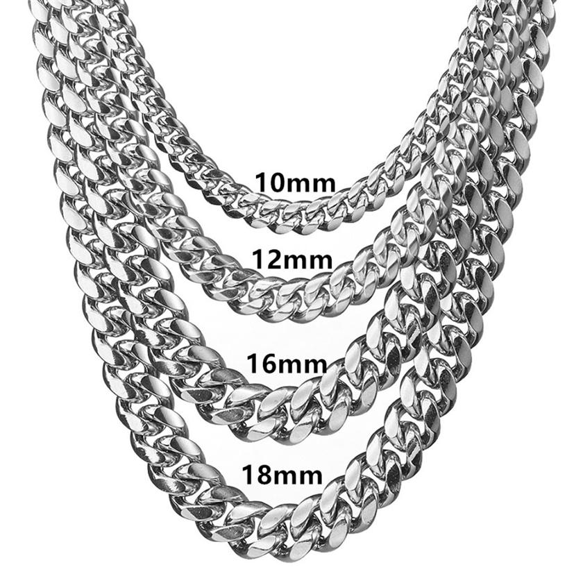 6-18mm Stainless Steel Cuban Miami Chains Necklaces Big Heavy Silver Color Link Chain for Men HipHop Rock jewelry247Q
6-18mm Stainless Steel Cuban Miami Chains Necklaces Big Heavy Silver Color Link Chain for Men HipHop Rock jewelry247Q