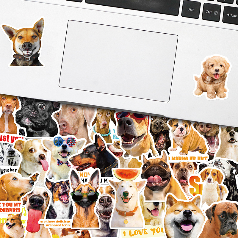 50 Realistic dog graffiti Sticker Phone Laptop Skateboard Car Stickers Pack for Luggage Guitar Helmet Sticker