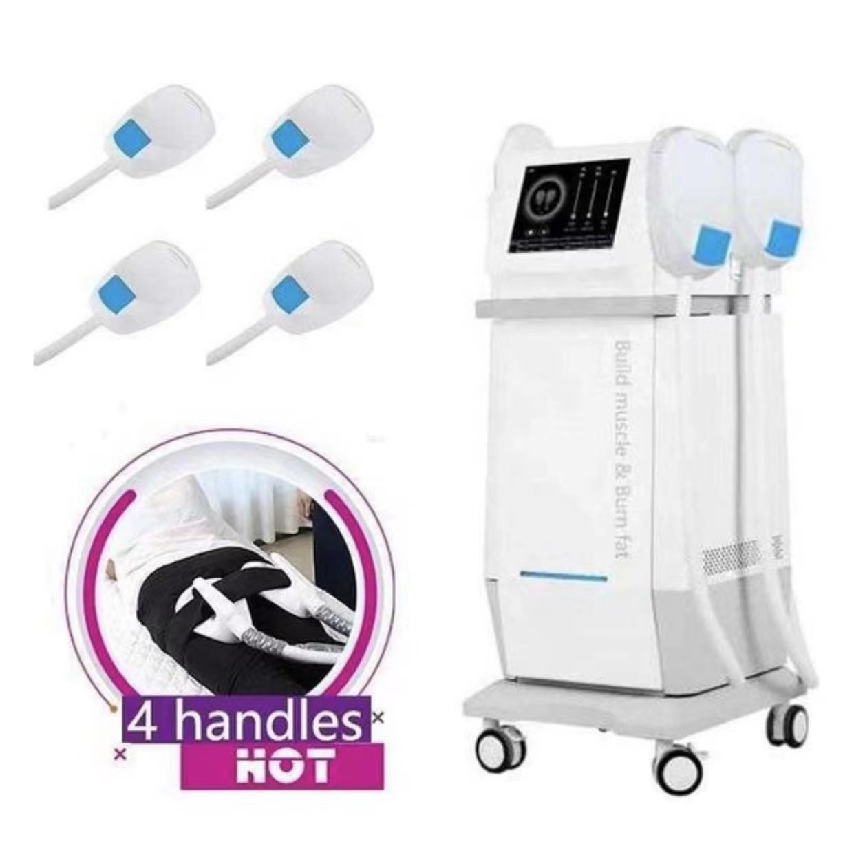 Slimming Machine Ems muscle stimulator with RF 5000W fat burn muscle build skin tightening