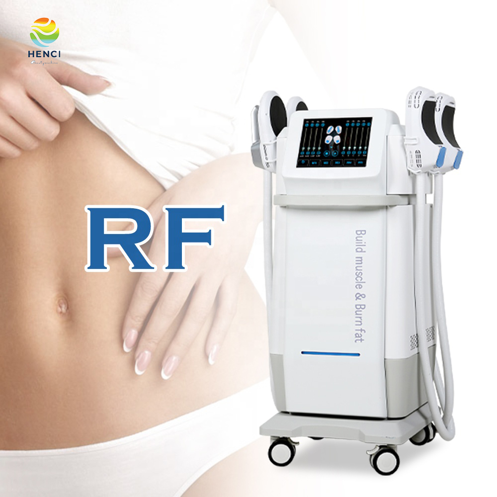 Electromagnetic Slimming Ems Muscle Build Fat Reduce 5 Rf Handles Machine Body Sculpting