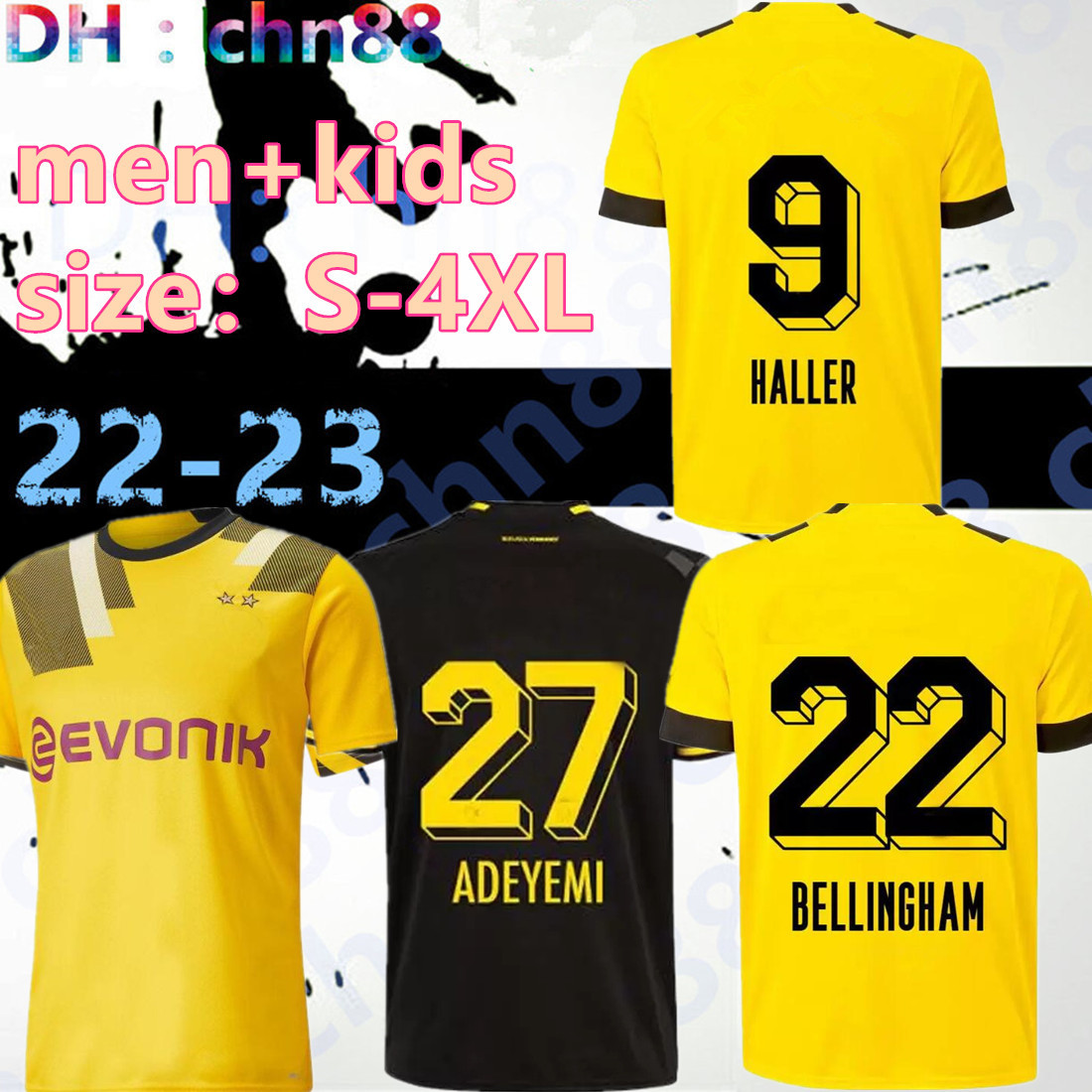 size S-4XL HALLER 22 23 BELLINGHAM REUS Malen soccer jerseys dortmund SULE REYNA special danke kit 2022 2023 football shirts BRANDT PLSZCZEK BELLINGHAM 110th men kids, 22-23 train
size S-4XL HALLER 22 23 BELLINGHAM REUS Malen soccer jerseys dortmund SULE REYNA special danke kit 2022 2023 football shirts BRANDT PLSZCZEK BELLINGHAM 110th men kids, 22-23 train