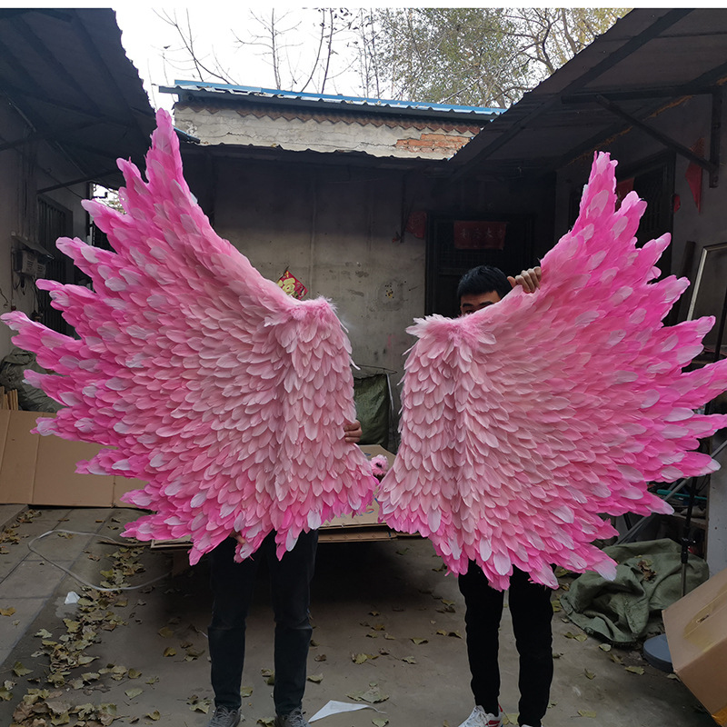 Grand Party Supplies Customized Creative Swings Decorations Large Pink feather Angel Wings Cute Pography Shooting Props6491405
