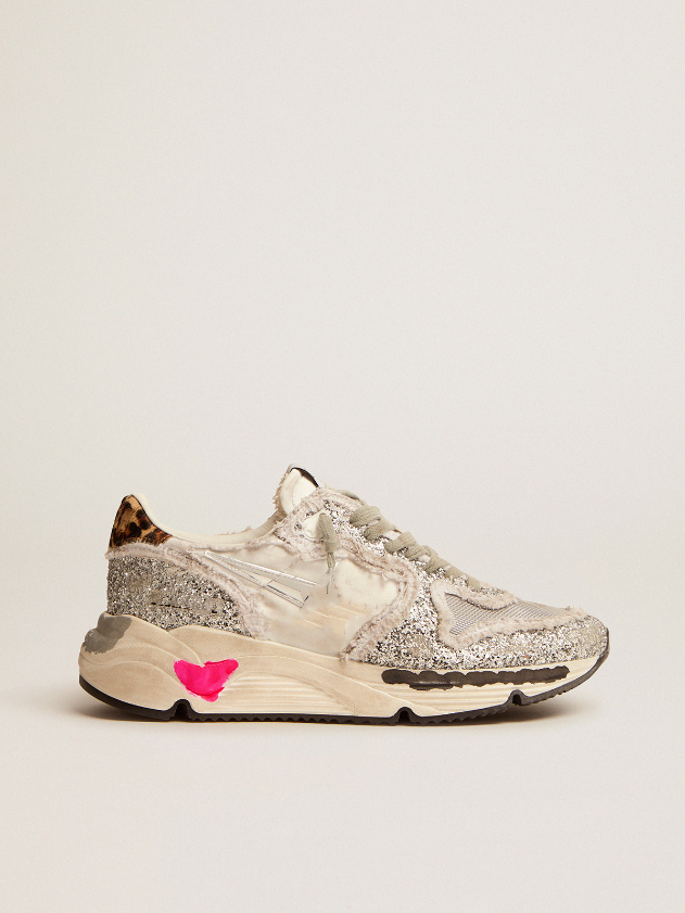 Shoe Low Top Italian Handmade Running Sole Silver Sequin Sneakers Leopard Print Pony Leather, High quality laces
Shoe Low Top Italian Handmade Running Sole Silver Sequin Sneakers Leopard Print Pony Leather, High quality laces