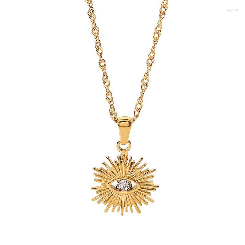 Pendant Necklaces Dainty Devil's Eye Gold Stainless Steel Zircon Necklace Women Water Wave Chain Party Jewelry GiftsPendant
Pendant Necklaces Dainty Devil's Eye Gold Stainless Steel Zircon Necklace Women Water Wave Chain Party Jewelry GiftsPendant