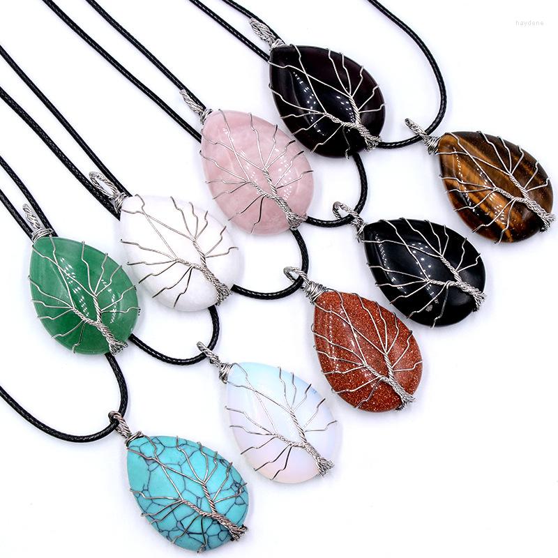 Pendant Necklaces Gold Wire Wrapped Tree Of Life Natural Stone Pink Quartz Healing Crystal Tiger Eye Opal Charms Necklace JewelryPendant
Pendant Necklaces Gold Wire Wrapped Tree Of Life Natural Stone Pink Quartz Healing Crystal Tiger Eye Opal Charms Necklace JewelryPendant