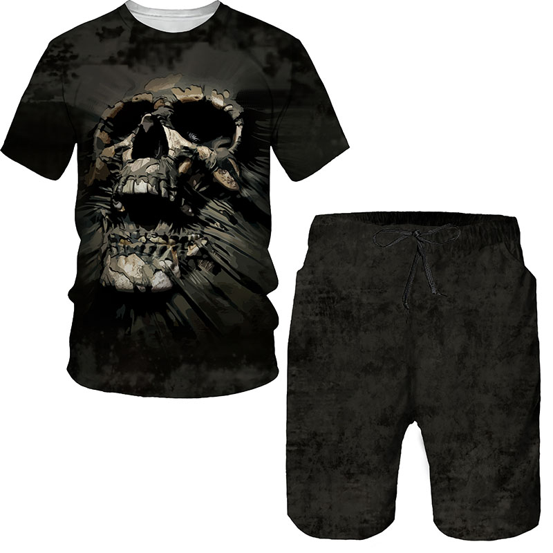 Men's Tracksuits Punk Skull Oversize T-shirt/Shorts/Sets Men's Sportswear Tracksuit Gothic Graphic Tee Tops Vintage Summer Male Suit Sho
Men's Tracksuits Punk Skull Oversize T-shirt/Shorts/Sets Men's Sportswear Tracksuit Gothic Graphic Tee Tops Vintage Summer Male Suit Sho