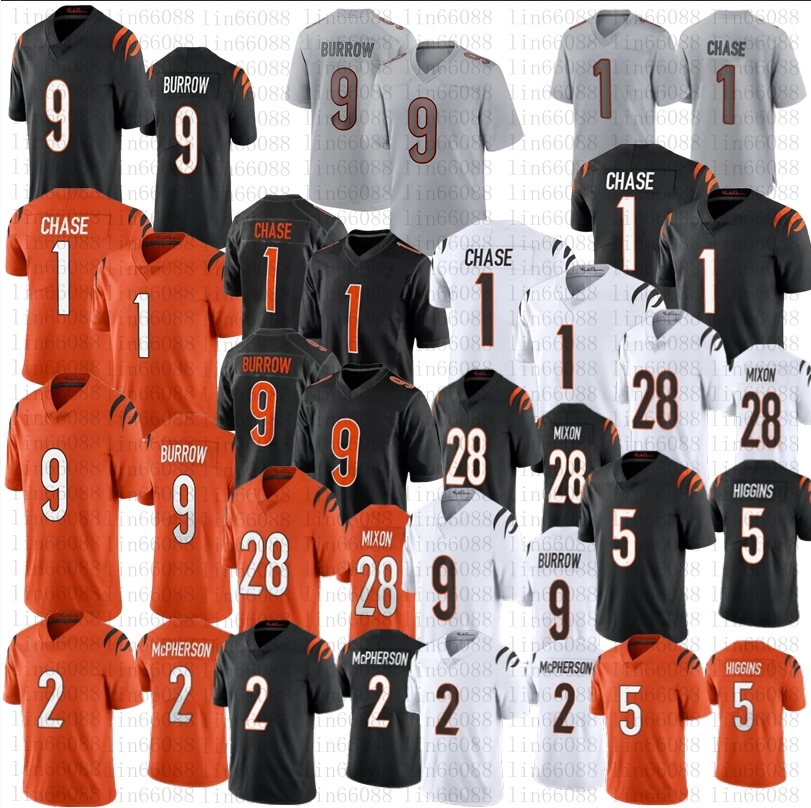 9 Joe Burrow CIN Football JaMarr Chase Men Women Youth Bengal 5 Tee Higgins Jerseys 2 Evan McPherson 28 Joe Mixon Orange Shirts Black White Stitched Jersey
9 Joe Burrow CIN Football JaMarr Chase Men Women Youth Bengal 5 Tee Higgins Jerseys 2 Evan McPherson 28 Joe Mixon Orange Shirts Black White Stitched Jersey
