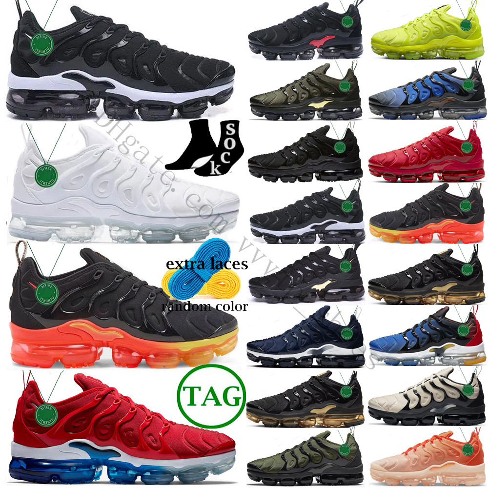 

2023 With box TN Plus TNs Running Shoes Men Women Triple Black White Red Creamsicle Rough Green Lemon Lime Be True maxs Trainers Outdoor