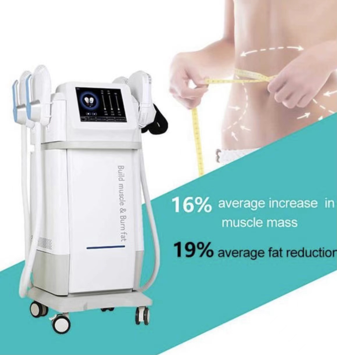 Ems Muscle Contouring 5 Rf Handles Slimming Machine For Losing Weight Cellulite Reduction