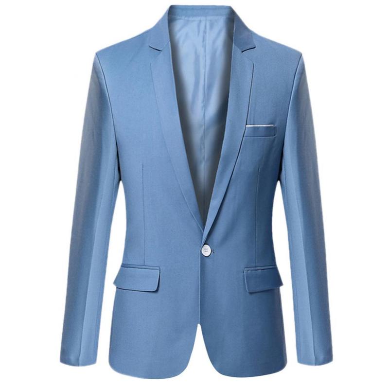 50 Men s Blazer Autumn Fashion Slim Business Formal Party Suit Long Sleeve Lapel Top Jacket Clothing 220822