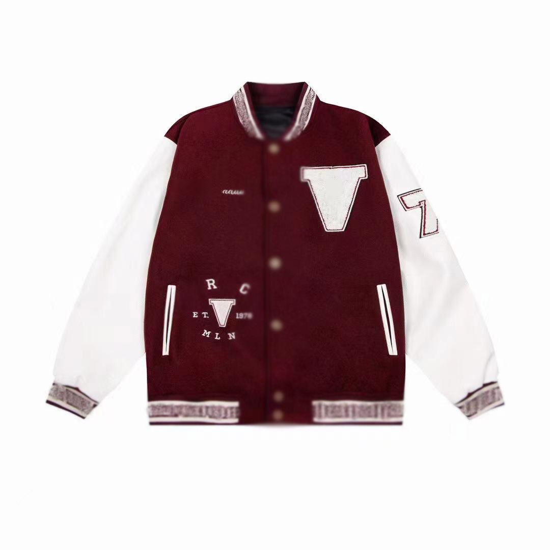 Flocking Leather sleeves Baseball Coat Uniform Luxury Jacket High Quality Single Breasted Warm Jackets Couples Women Men Varsity Coats Men's Designer Clothing
Flocking Leather sleeves Baseball Coat Uniform Luxury Jacket High Quality Single Breasted Warm Jackets Couples Women Men Varsity Coats Men's Designer Clothing