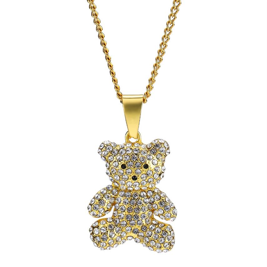 Men Women Charm Gold Silver Bear Pendant Necklace Rhinestone Iced Out Fashion Hip Hop Jewelry Stainless Steel Long Chain Punk Desi290I
Men Women Charm Gold Silver Bear Pendant Necklace Rhinestone Iced Out Fashion Hip Hop Jewelry Stainless Steel Long Chain Punk Desi290I