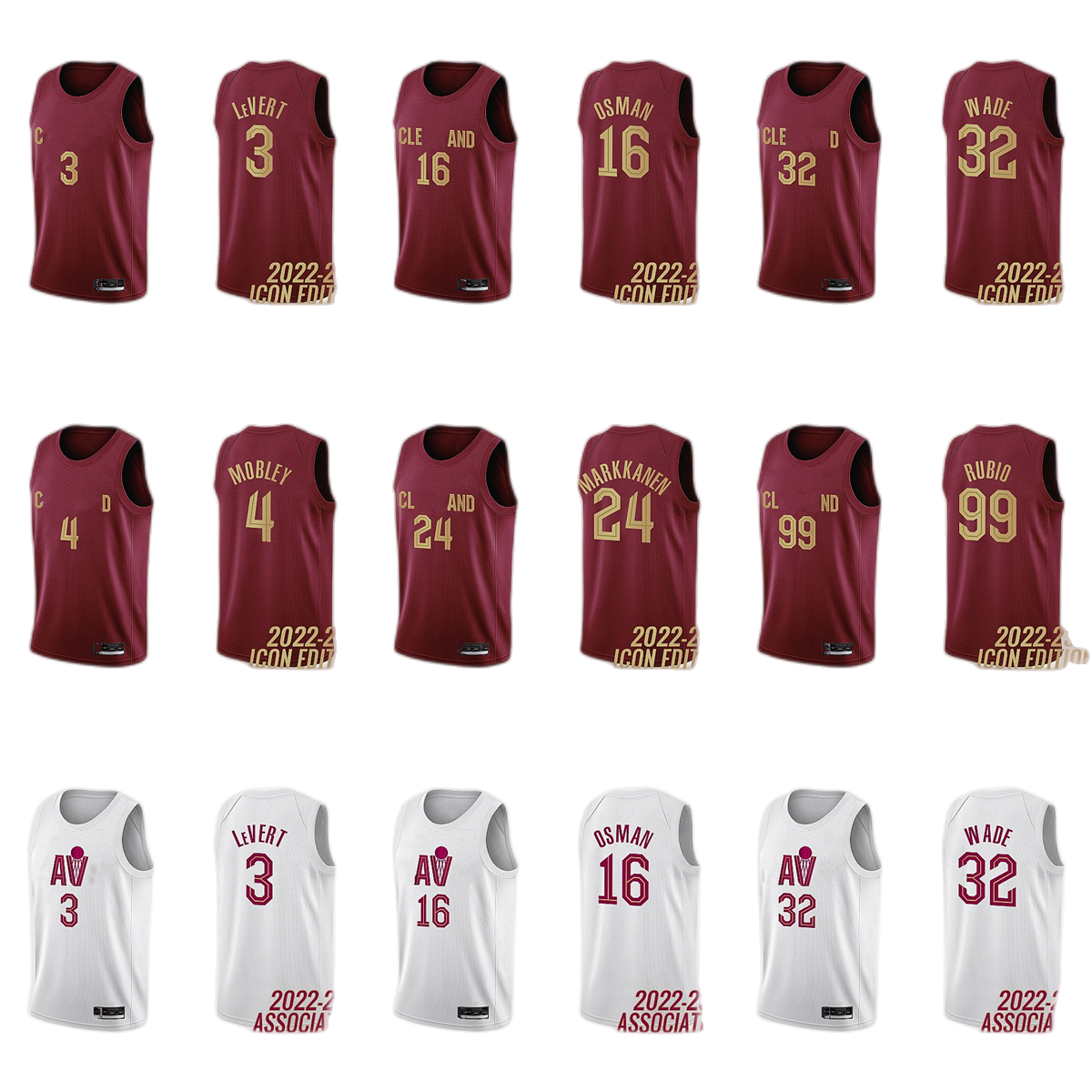 Printed 2022-23 Statement Basketball Jerseys Kevin 0 Love Caris 3 LeVert Lauri 24 Markkanen Cedi 16 Osman Evan 4 Mobley 10 Darius Garland 2 Sexton Rondo Wade Rubio White
Printed 2022-23 Statement Basketball Jerseys Kevin 0 Love Caris 3 LeVert Lauri 24 Markkanen Cedi 16 Osman Evan 4 Mobley 10 Darius Garland 2 Sexton Rondo Wade Rubio White