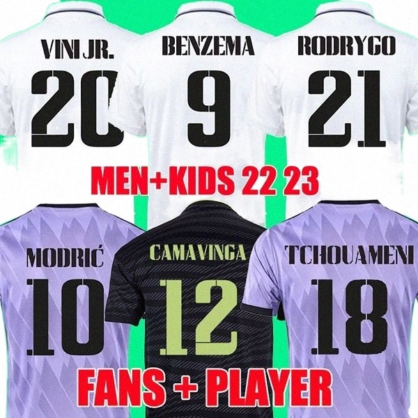 benzema soccer jerseys 22 23 TCHOUAMENI football shirt MADRIDS VINI JR RODRYGO CAMAVINGA ALABA MODRIC VALVERDE camiseta men kids 2022 2023 X6GY#, Third player 
benzema soccer jerseys 22 23 TCHOUAMENI football shirt MADRIDS VINI JR RODRYGO CAMAVINGA ALABA MODRIC VALVERDE camiseta men kids 2022 2023 X6GY#, Third player