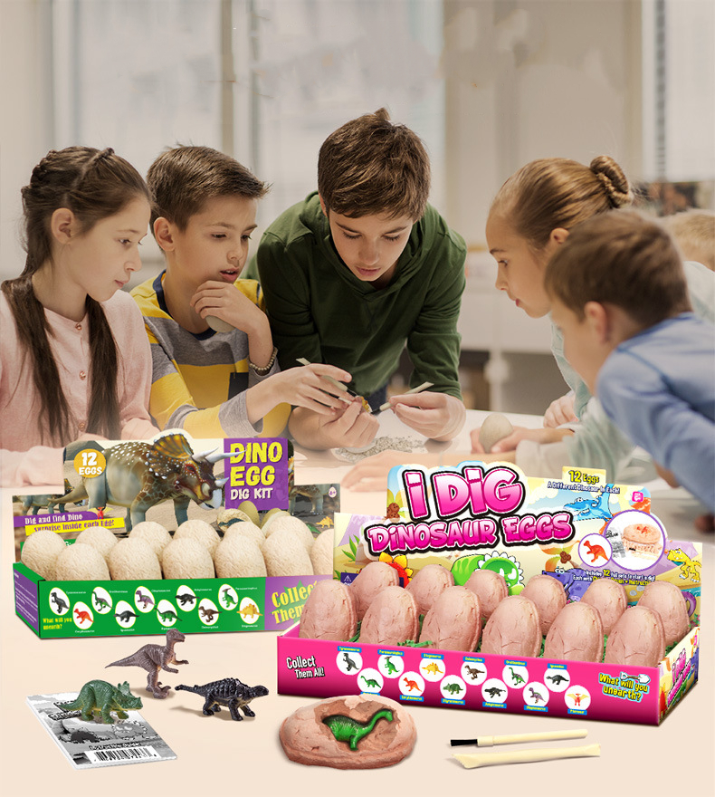 Party Favors Fun Digging Toy Kit Dig and Find Dinosaur Egg Kids Educational Toys Unique Dinosaur Eggs Easter Archaeology Science Gifts