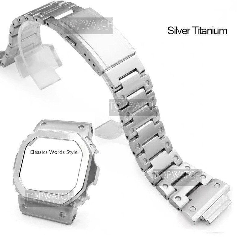 4rd Alloy Watch Strap DW5600 GW5600 DW5000/5035 GWM5610 GW5000 Case Bezel GW-M5610 Band Black Camouflage Repair Tools 220819