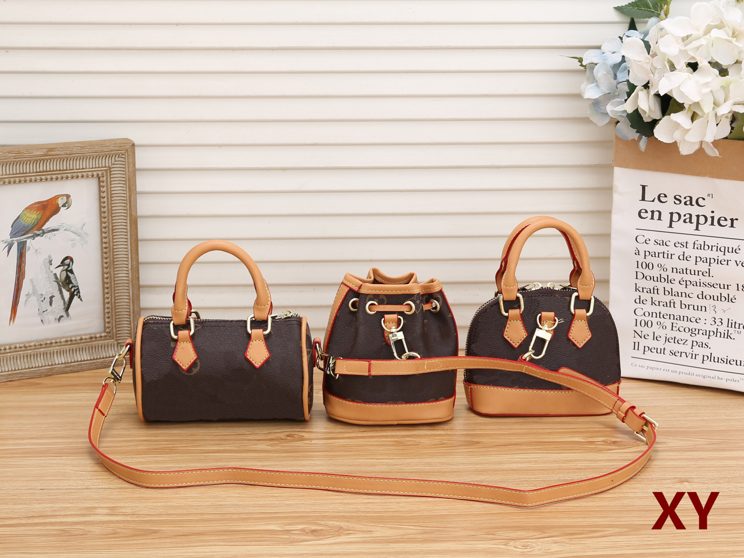 LQ Shoulder Bags AKS TRIO MINI ICONES 3 in 1 Three Bags Designer Womens Handbag Luxurys Brown Flower CrossBody Purse Wallet, Extra freight
LQ Shoulder Bags AKS TRIO MINI ICONES 3 in 1 Three Bags Designer Womens Handbag Luxurys Brown Flower CrossBody Purse Wallet, Extra freight